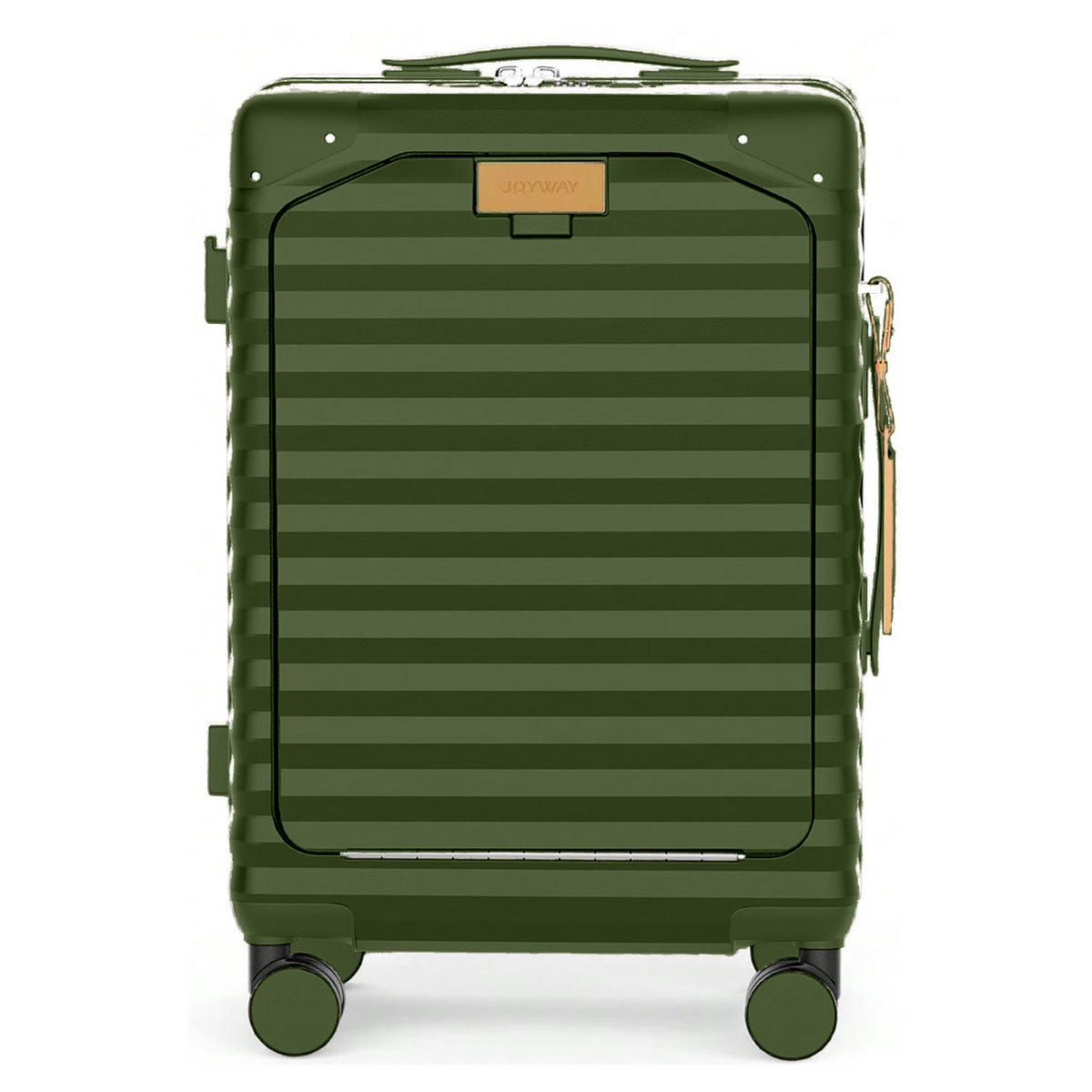 Malmo — Vert olive — valise fermée de face