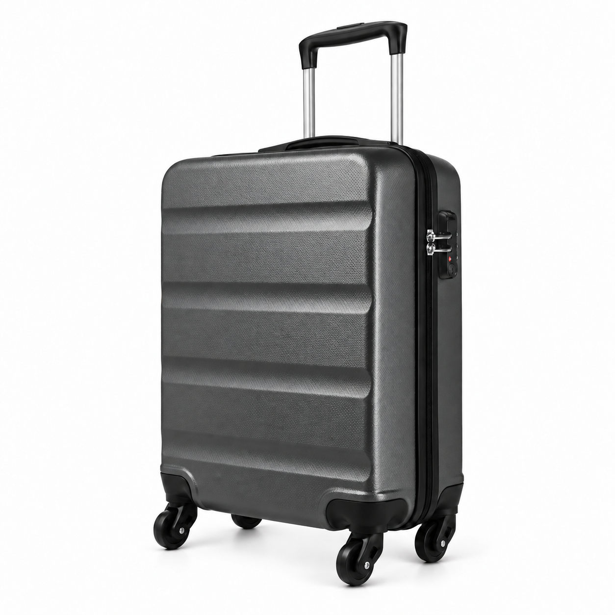 Mora — valise cabine rigide — Gris, vue de trois quarts