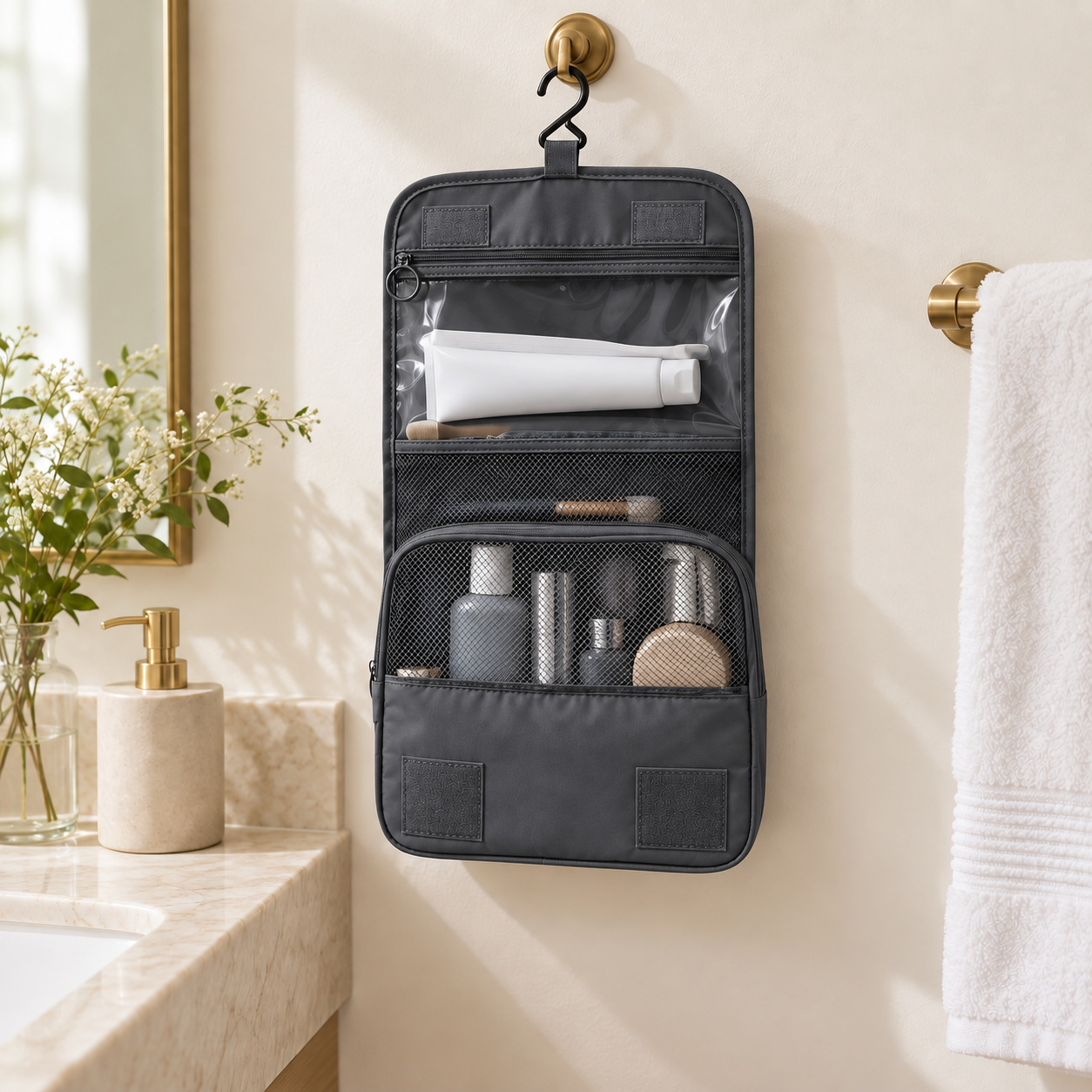Kyoto — Gris — trousse suspendue