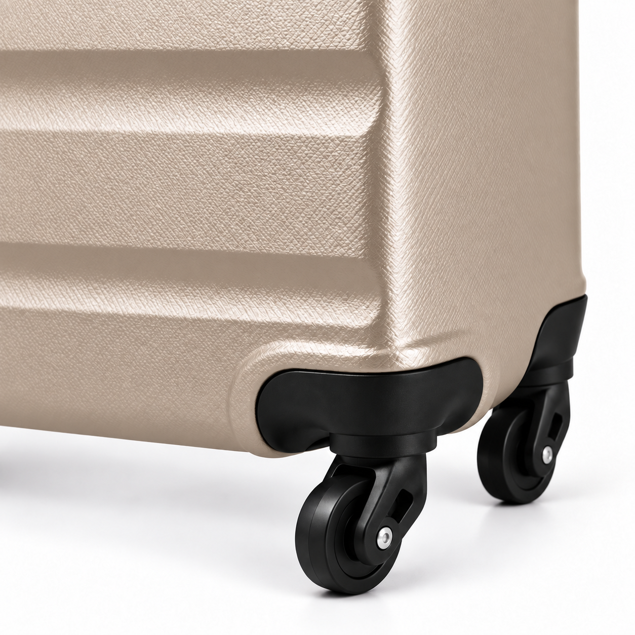 Mora — valise cabine rigide — Beige, détail des roues