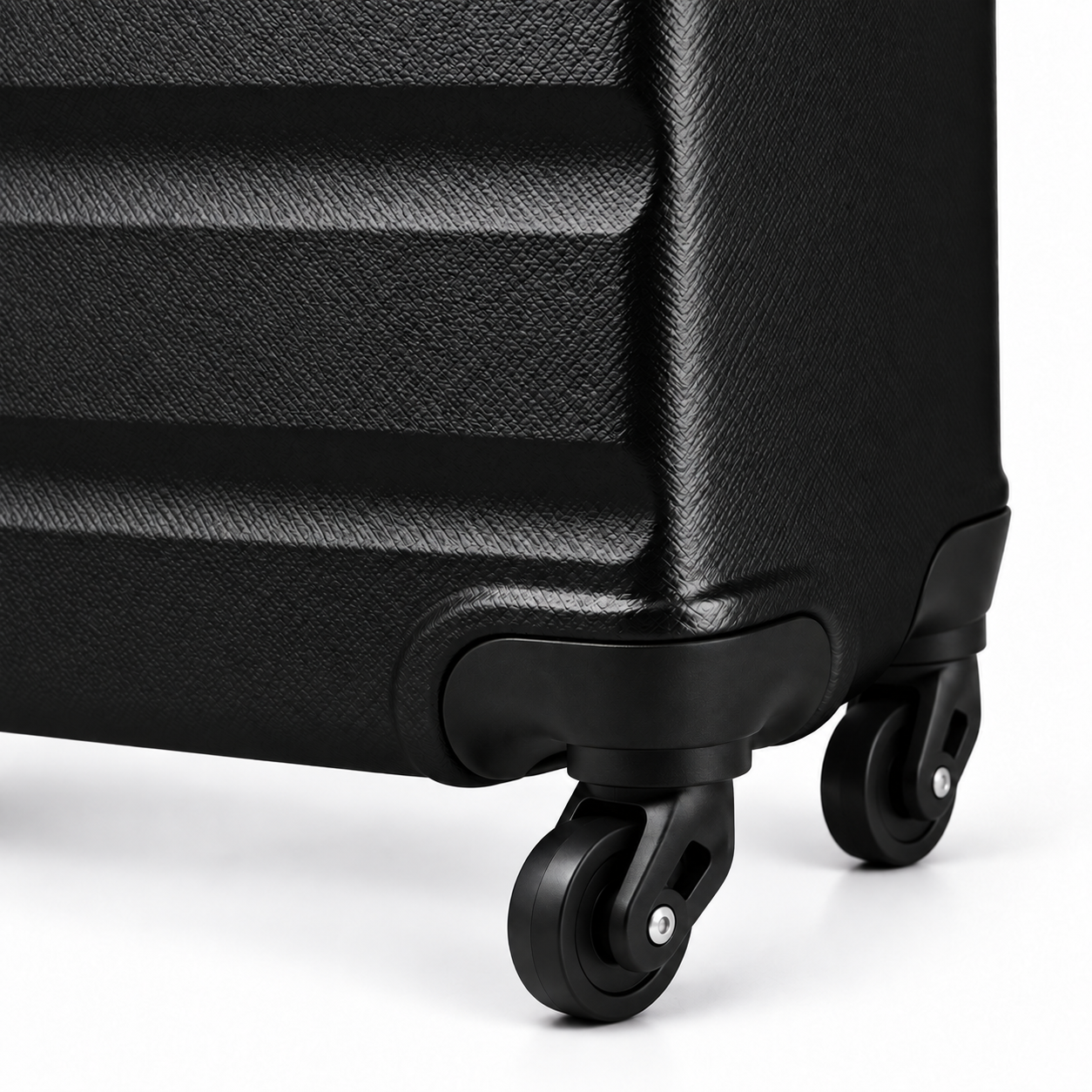 Mora — valise cabine rigide — Noir, détail des roues
