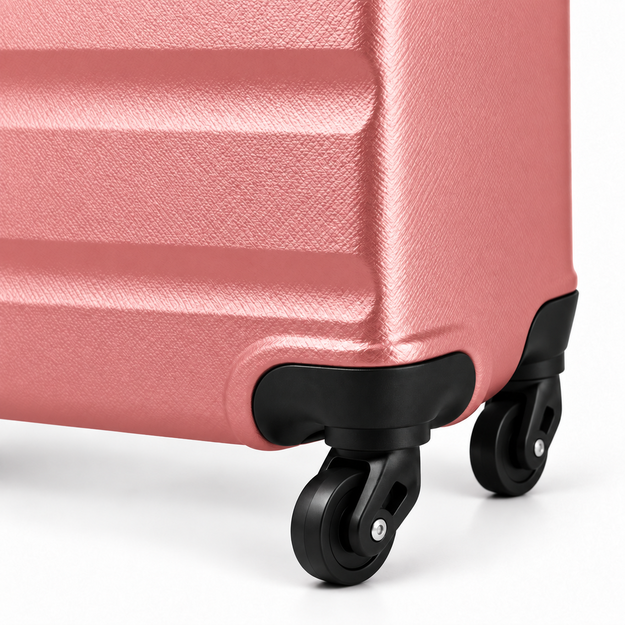 Mora — valise cabine rigide — Rose, détail des roues