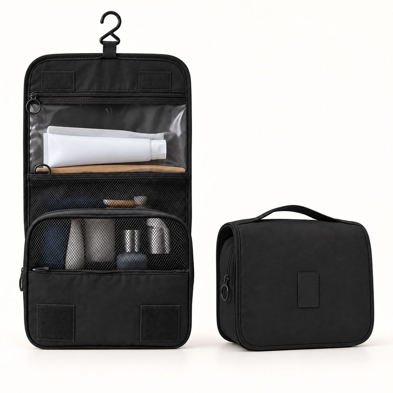 Kyoto — Noir — trousse ouverte et fermée