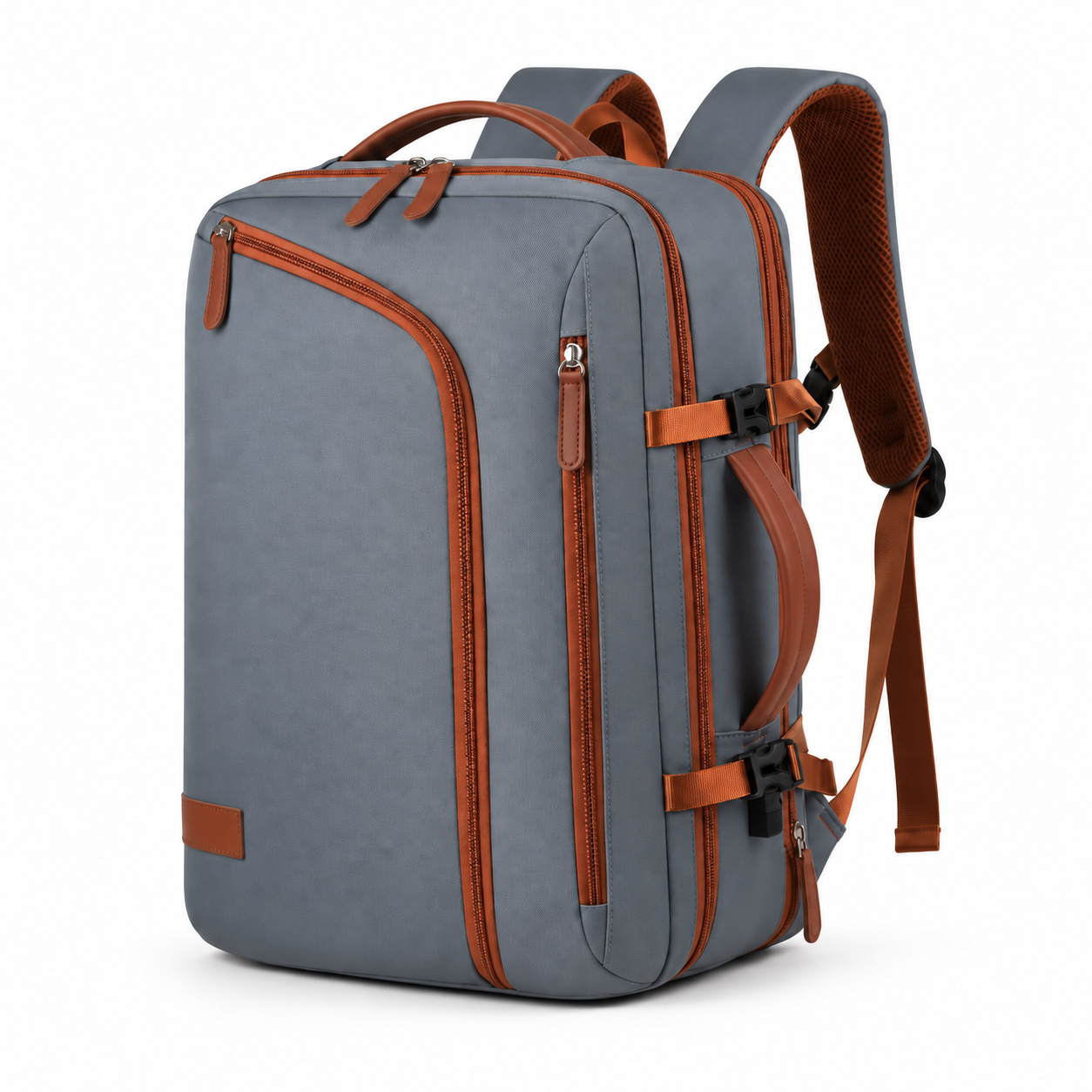 Séoul — Gris — sac à dos de voyage, vue de trois quarts