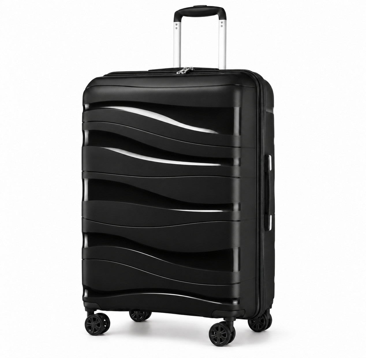 Venise — Noir — valise vue de trois quarts